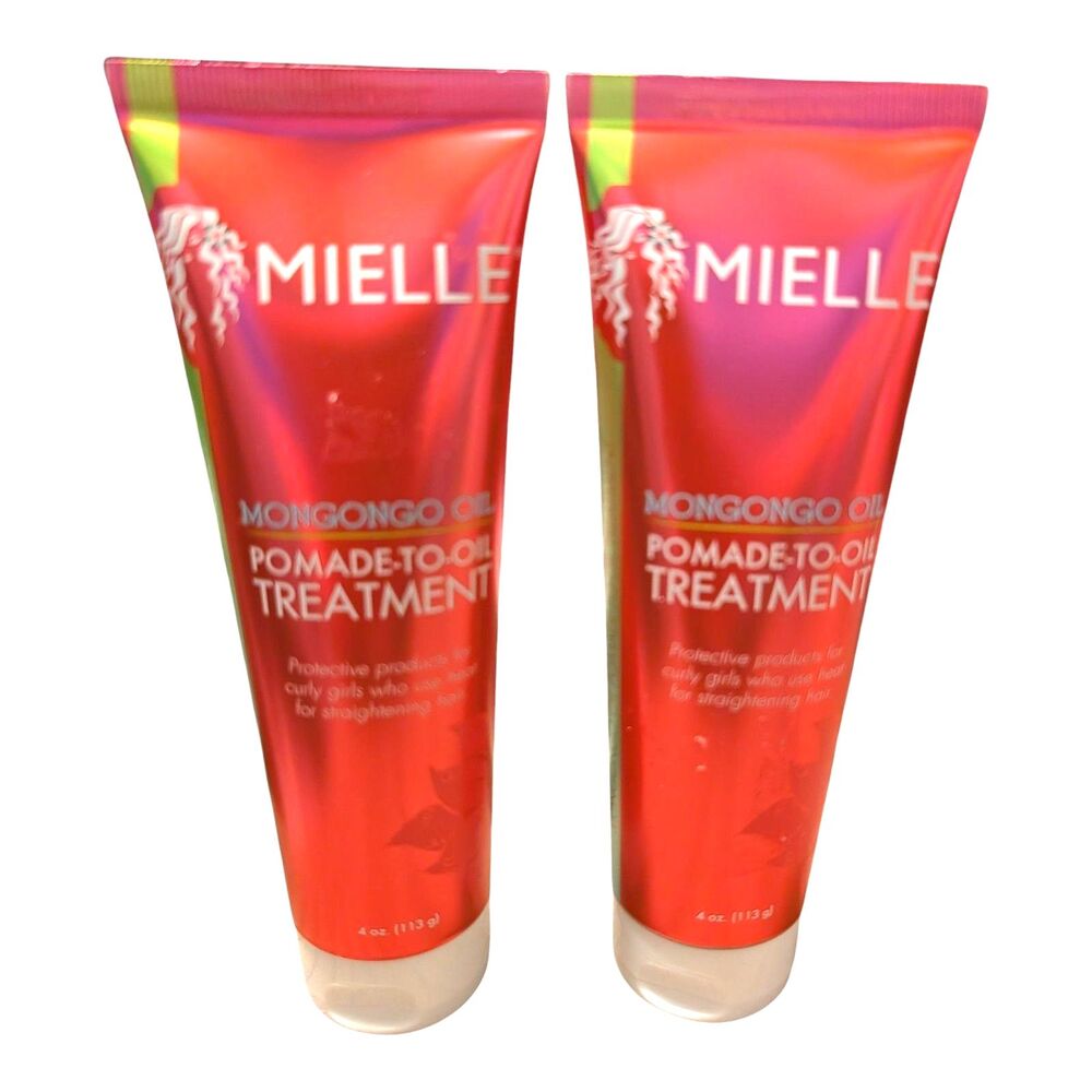 2pk Mielle Mongongo Oil Pomade-To-Oil Treatment Heat Protectant 4 oz / 113g Each